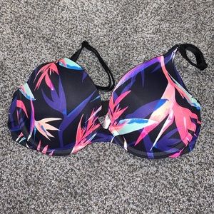 PINK Floral Push Up Bra